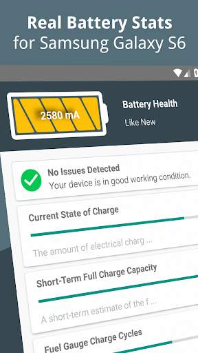 Real Battery Stats for Galaxy S6 скриншот 1
