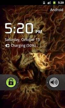 3D Flaming lion live wallpaper 2 تصوير الشاشة