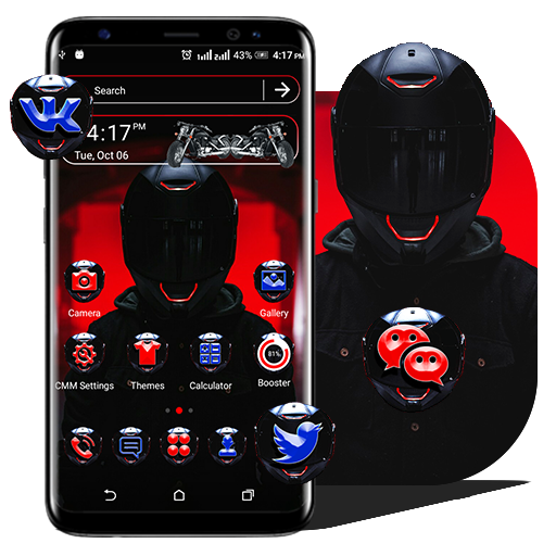 Bike Helmet Launcher Theme icon