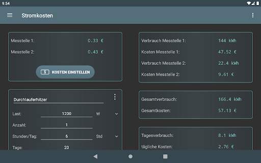 Stromkosten screenshot 5
