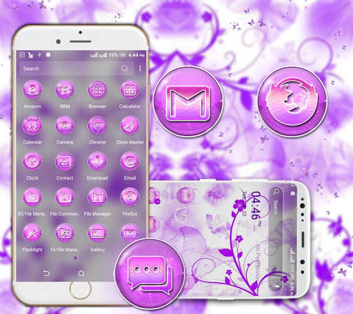 Purple Butterfly Launcher Theme screenshot 4