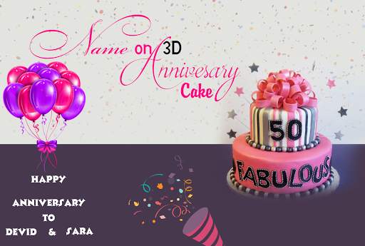 Name On 3D Anniversary Cake screenshot 1