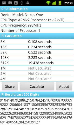 Super PI screenshot 1