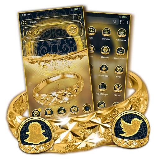 Golden Ring Launcher Theme 1.0