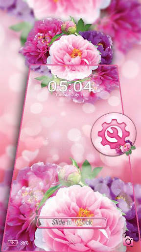 Pink Flower Bokeh Launcher screenshot 3