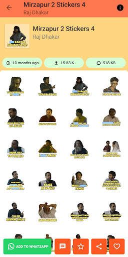 Mirzapur 2 Stickers For WA screenshot 3