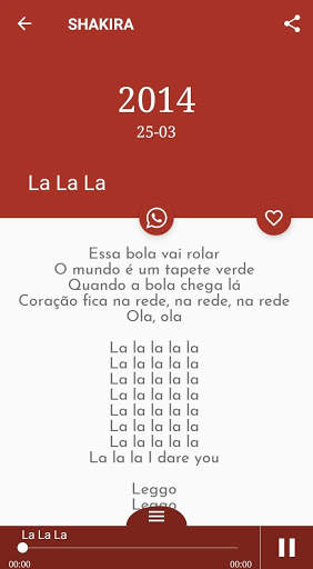 All Shakira Songs Lyrics 3 تصوير الشاشة