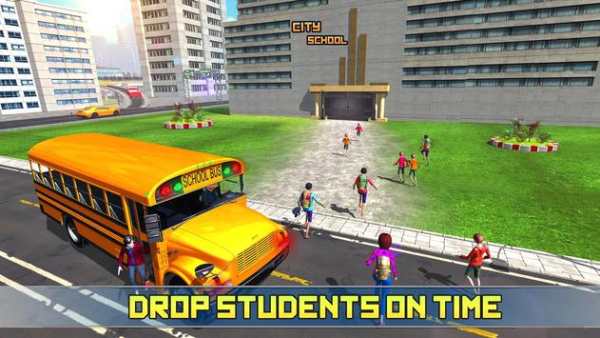 Bus Sekolah Menengah Mengemudi 2017: Game Bus yang screenshot 7