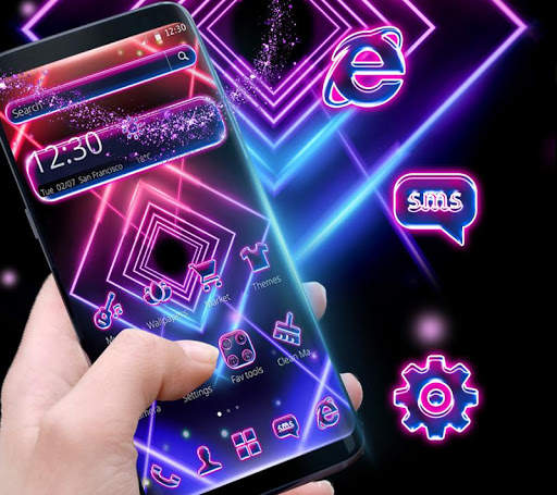 Led Neon Light Parallax Theme screenshot 1