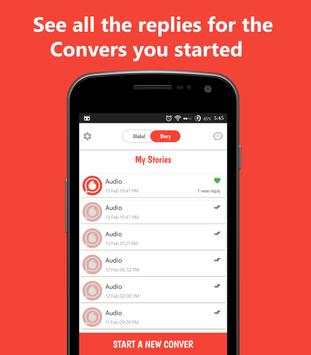 Conver Social Network - Audio screenshot 3