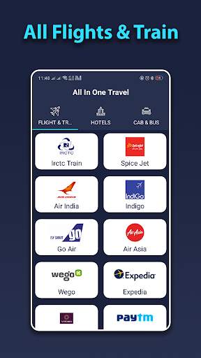 All In One Travel - 90+Hotels/Flights/Cab&Bus Apps screenshot 3
