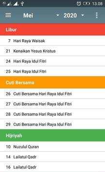 Kalender Indonesia 2017 Lite screenshot 2