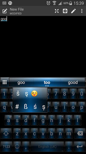 Dusk Blue Emoji Keyboard screenshot 4