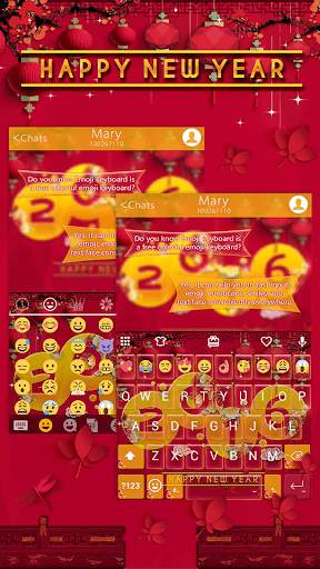 Happy New Year Emoji Keyboard screenshot 3