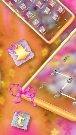 Kawaii Rabbit Launcher Theme screenshot 4
