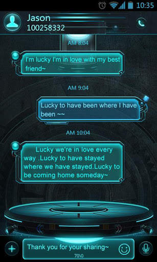 GO SMS PRO TECHNOLOGY THEME EX screenshot 1