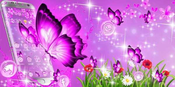 3D Neon Butterfly Kawaii Theme screenshot 6