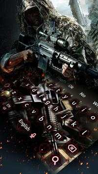 Cool Sniper Gun Keyboard Theme screenshot 1