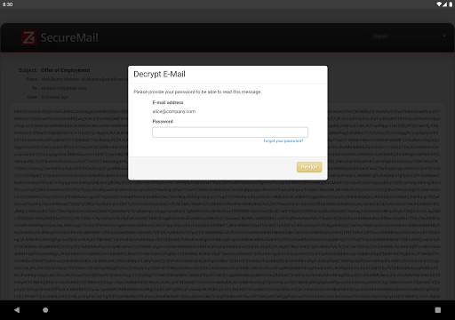 Z1 SecureMail Viewer screenshot 5