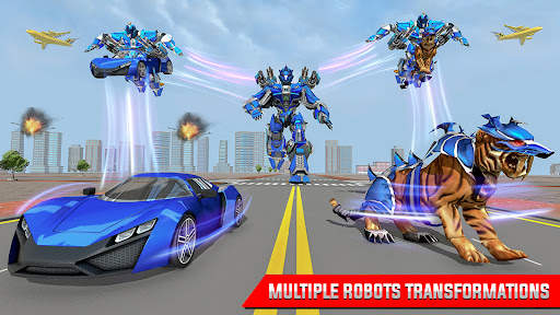 Police Tiger Robot Car Game 3D screenshot 4