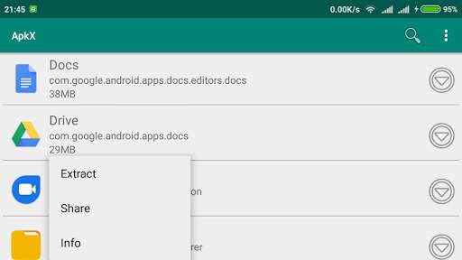 ApkX - Fastest way to eXtract and Share APK screenshot 4