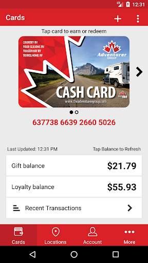 Adventurer Group Cash Card screenshot 1