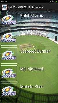 Vivo IPL 2018 Full Cricket Match Update Schedule screenshot 6