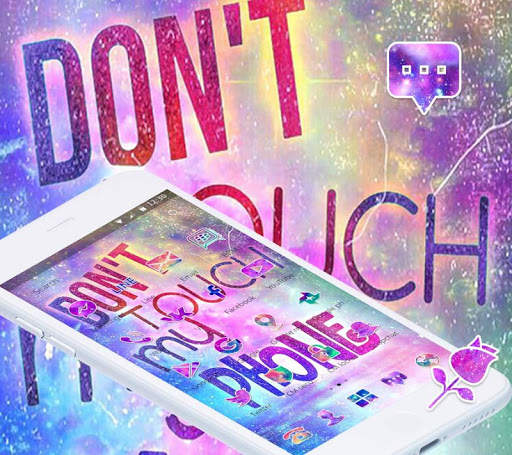 Glitter Don't Touch My Phone Theme screenshot 2