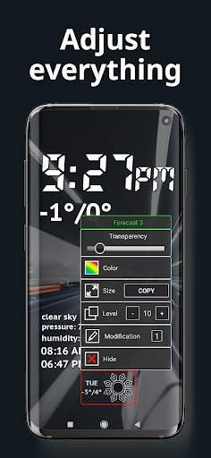 Weather Night Dock with clock screenshot 3
