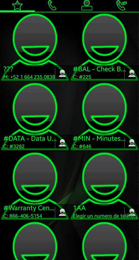THEME SWIPE DIALER SPETRA GREEN GLASS screenshot 3