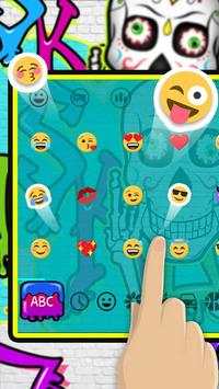 Zombie Skull Graffiti Keyboard screenshot 3