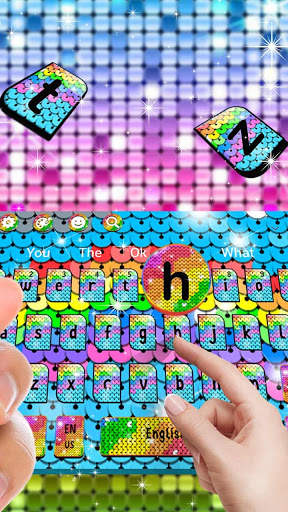 Sequin Rainbow Keyboard Themes screenshot 2
