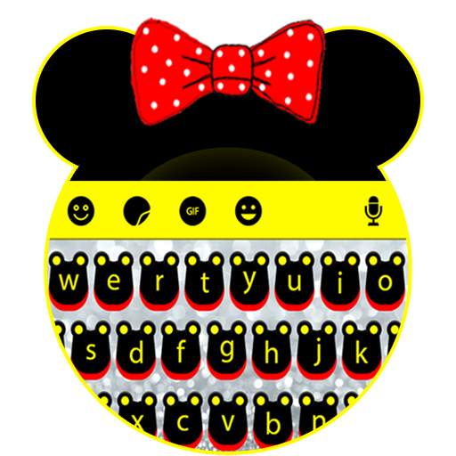 Cute Mickey Bow Keyboard Theme 1.0