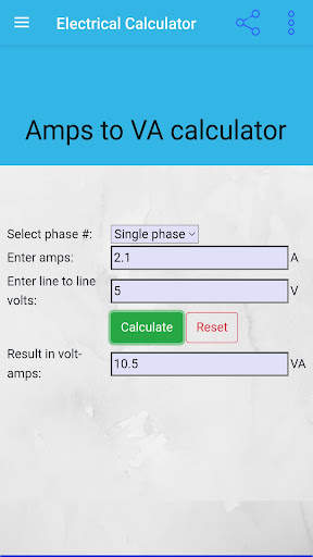Electrical Calculator screenshot 2