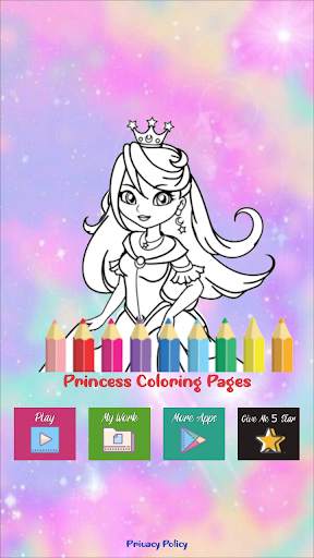 Princess coloring pages 🌈🌈 - OFFLINE screenshot 1