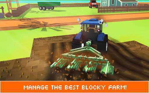 ฟาร์ม Blocky ฟิลด์คนทำงานซิม screenshot 1