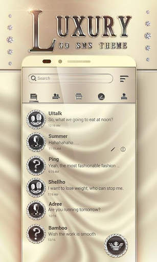 (FREE) GO SMS LUXURY THEME screenshot 1