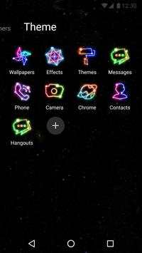 Color Phone Theme - Neon Night Star 3 تصوير الشاشة