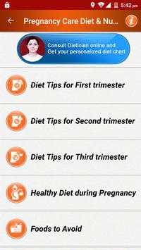 Pregnancy Care Healthy Diet & Nutrition Foods Help screenshot 1