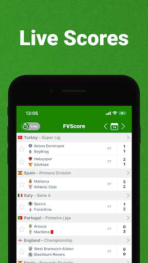 FvScore - Soccer Live Scores screenshot 1