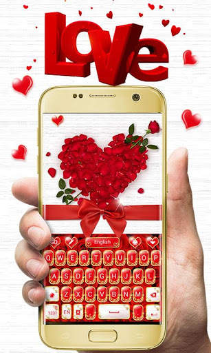 I Love You GO Keyboard Theme screenshot 1