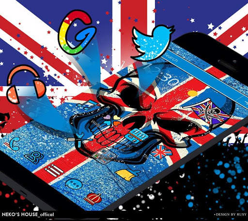 Union Jack Flag Skull Theme screenshot 4