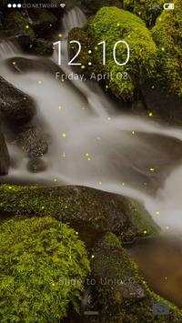 Waterfall Firefly Lock Screen screenshot 1
