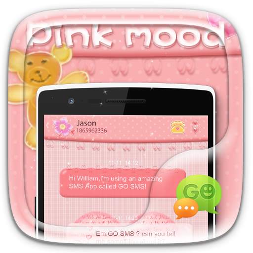 GO SMS PRO PINKMOOD THEME 1.0