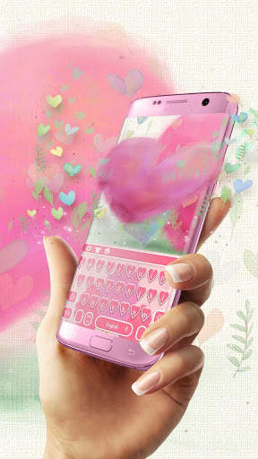 Cotton candy Cardioid pink keyboard screenshot 3