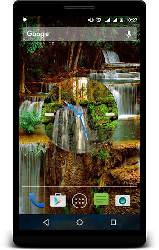 Waterfall Clock Live Wallpaper screenshot 2