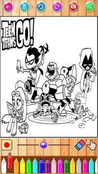 Teen Coloring Titans Go Game screenshot 3