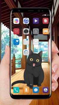 Black cat live wallpaper screenshot 2