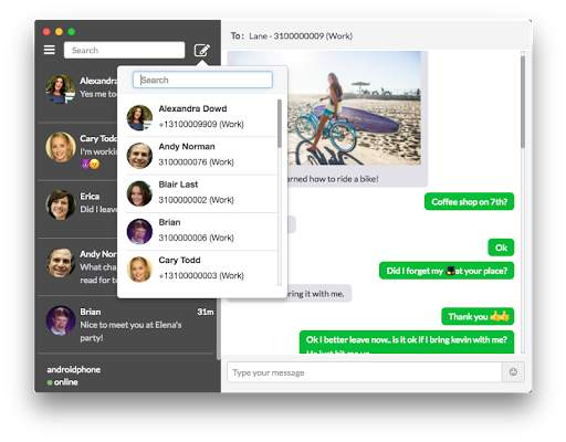 DeskSMS - Desktop Text Messaging Messenger скриншот 6
