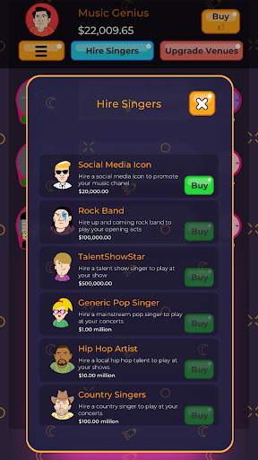 Talent Manager - Idle Music Clicker screenshot 1